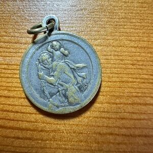 Vintage Pope John
XXIII St Christopher
 Medal Pendant